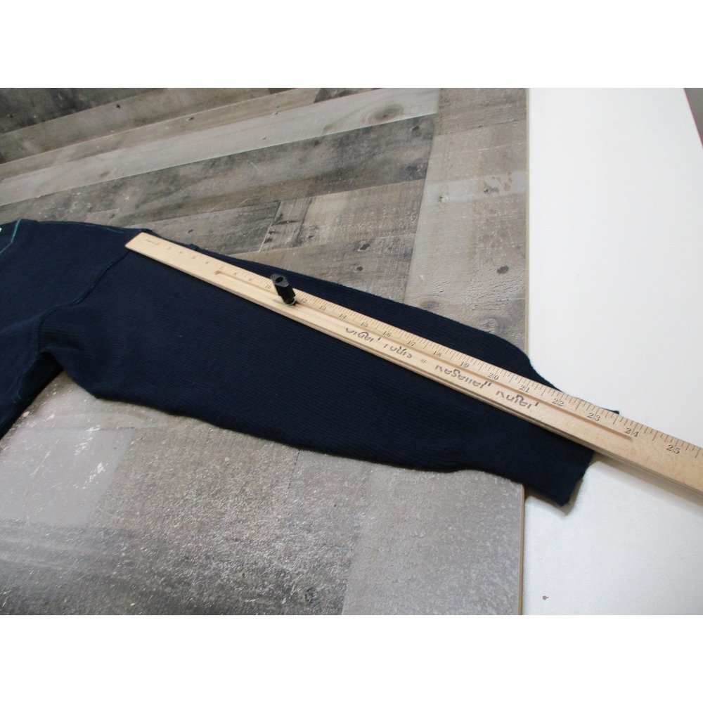 Vintage Burton Sweater Mens XL Size 54 Navy Blue V Neck Nautical Made in Italy - Picture 11 of 13